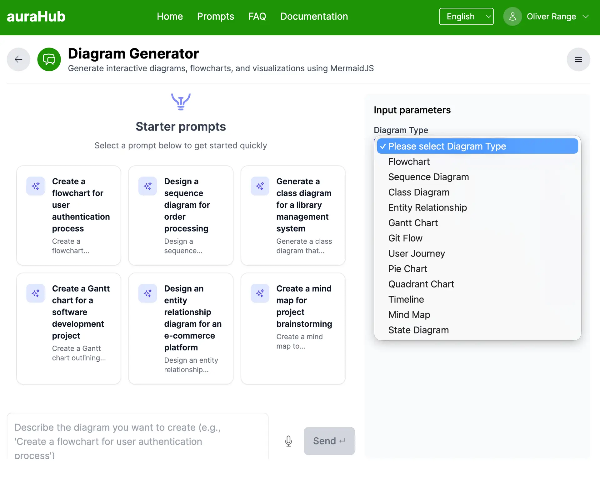 Diagram Generator für Flowcharts und Diagramme