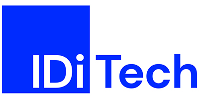 IDiTech Logo in blauer Wortmarke